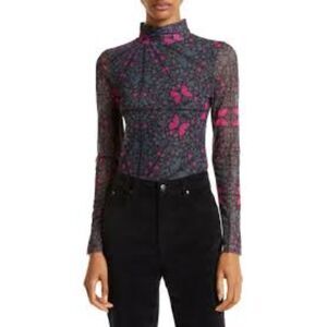 Ted Baker London - butterfly print mock neck mesh top
